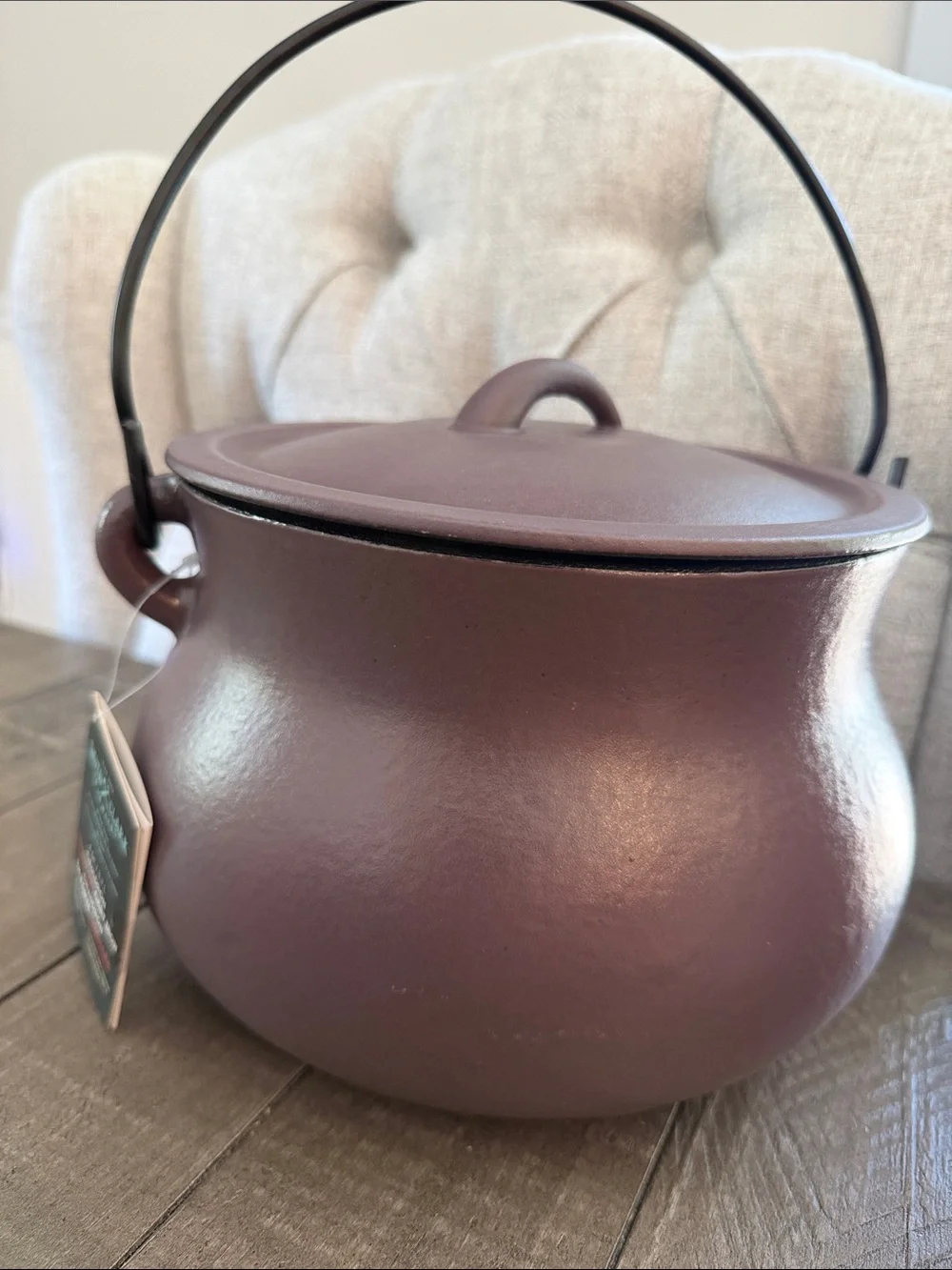 Plum 4 QT Smith & Clark Cast Iron Cauldron. NWT